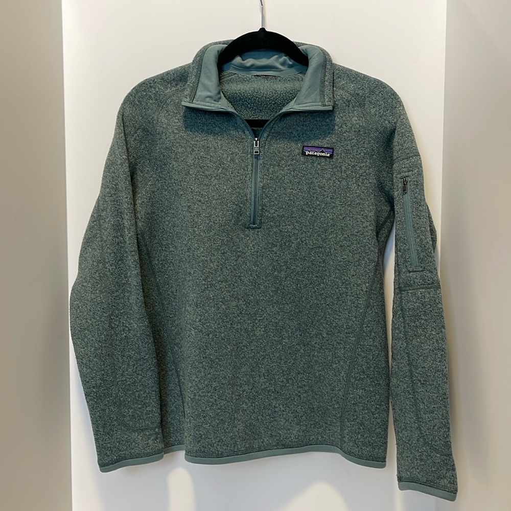Patagonia Better Sweater Blue 1/4 Zip Pullover NO SIZE TAG SEE MEASUREMENTS
